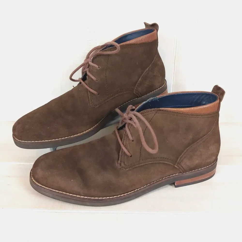 Cole Haan Ogden Stitch II Chukka Boots Men's Size 9M Muir Brown Suede C26393